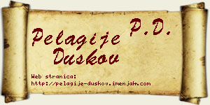 Pelagije Duškov vizit kartica